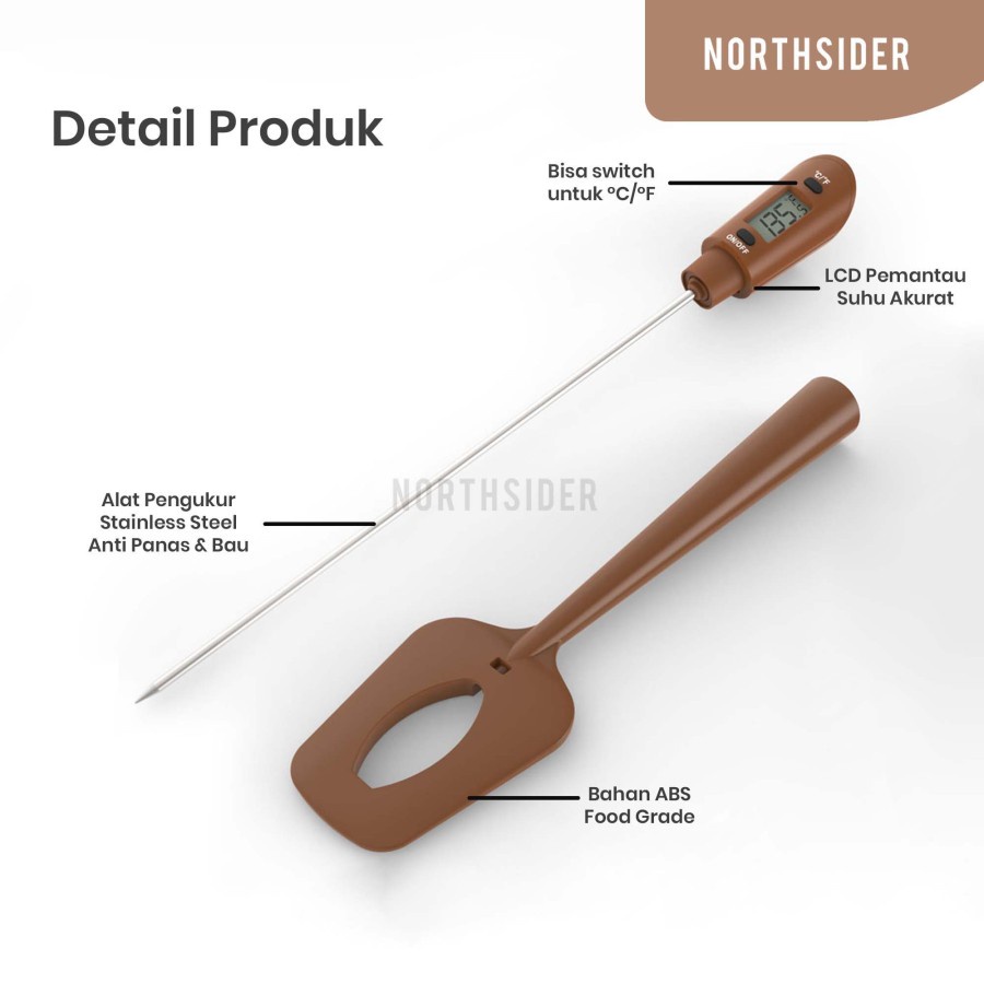 SPATULA THERMOMETER STAINLESS PROBE INSTAN READ SUTIL TERMOMETER KT-34