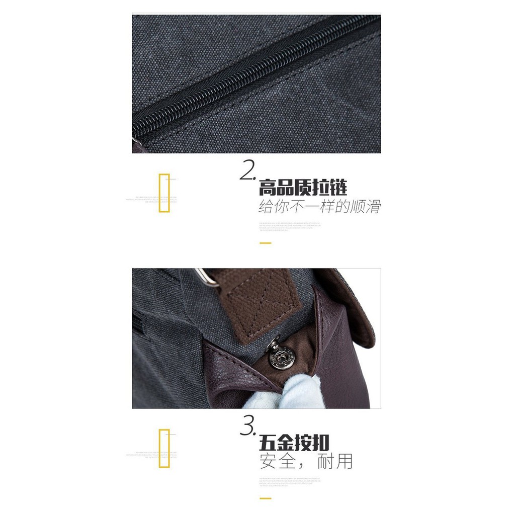 [ORIGINAL] EtonWeag Tas Selempang Pria Import Bahan Kanvas Shoulder Bag Korean Version Casual Style