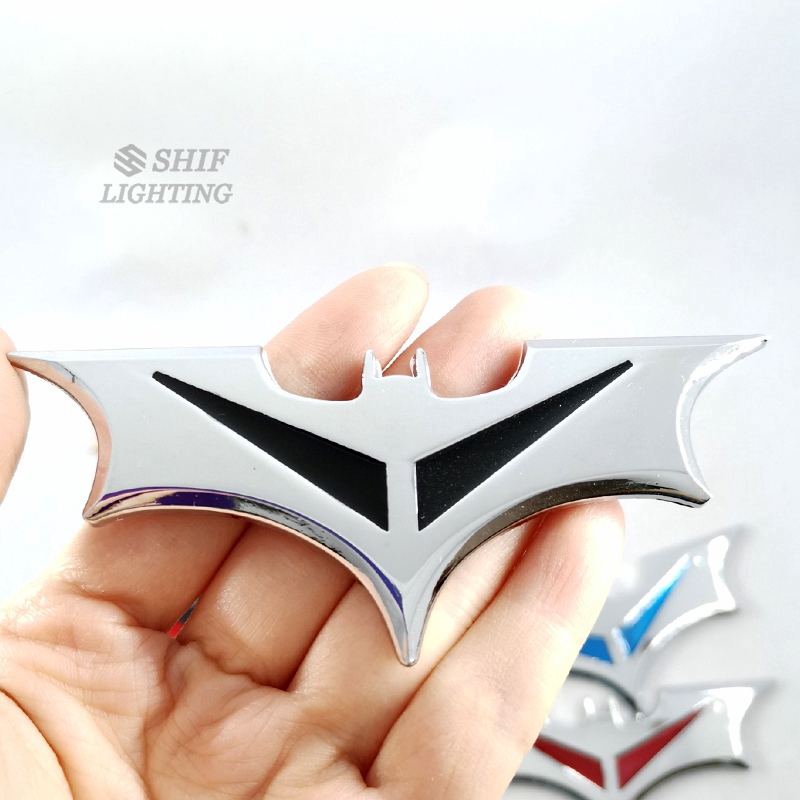 1Pc Stiker Emblem Logo Batman 3D Bahan Metal untuk Dekorasi Mobil / Motor / Truk