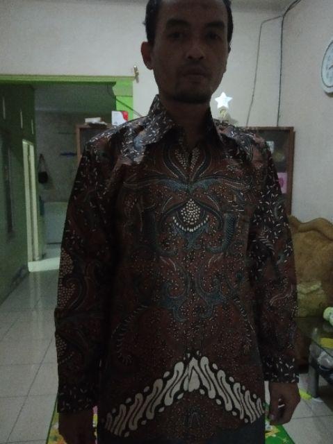 Kemeja Batik Pria Asmoro Irengan Batik Solo Kemeja Pria Lengan Panjang Batik Modern Ori By Ukail