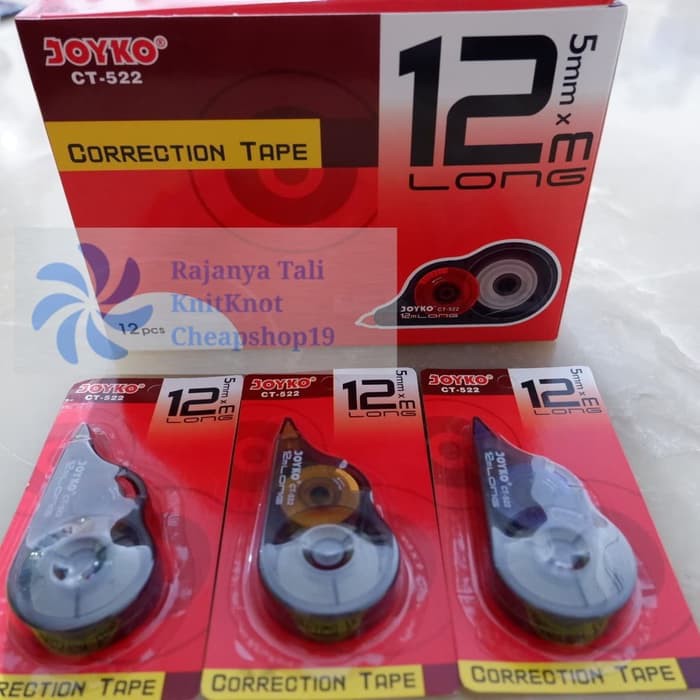 

Tipex kertas Joyko CT522 CT-522 Correction Tape Tip-x 12m RJT