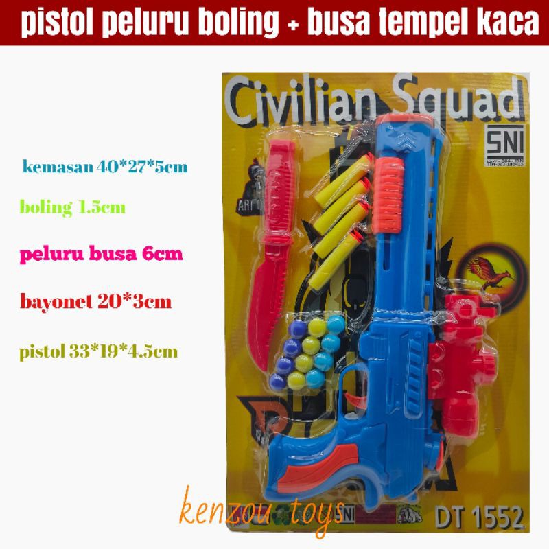 mainan pistol peluru busa dt 1552