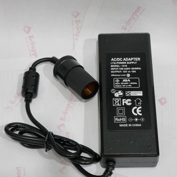 Adaptor 12v 10a Jack Lighter Car vacum cleaner Ac to dc 220v