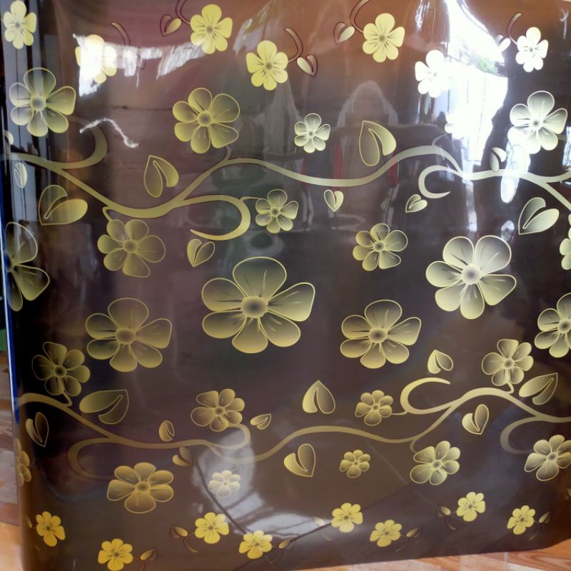 RB Fiber pagar plastik penutup pagar motif GOLDEN FLOWER