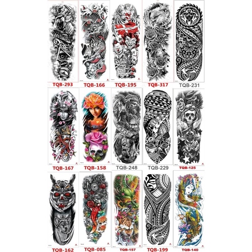 tatto Temporary tahan lama tidak mudah luntur / tatto temporer / tato full lengan