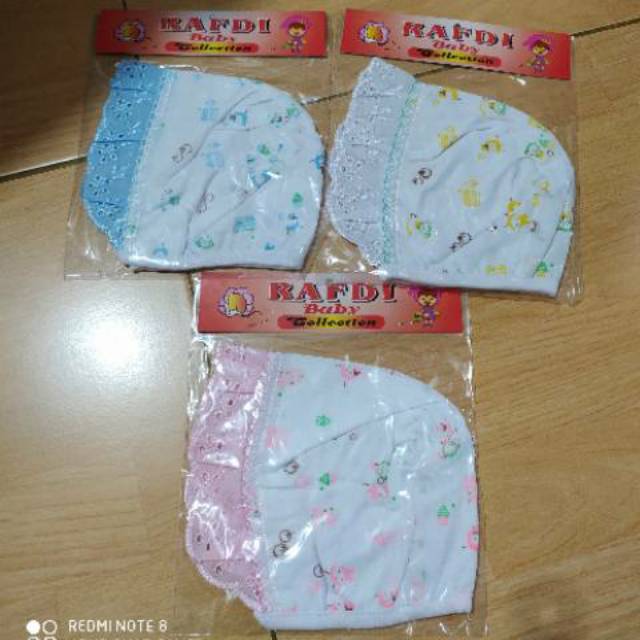 Topi Bayi Renda /Topi bayi Tali /Topi bayi RAFDI