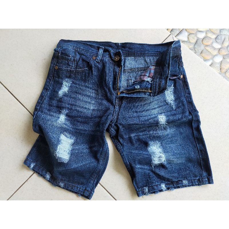 Celana jeans robek celana Levis jumbo pendek sobek celana pendek big size 27-38