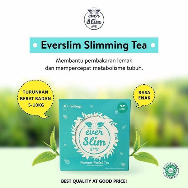 [ORI] Teh Pelangsing Everwhite AMPUH Melangsingkan Badan Ideal dalam 2 Minggu TANPA EFEK SAMPING - BPOM 100% ORIGINAL HALAL