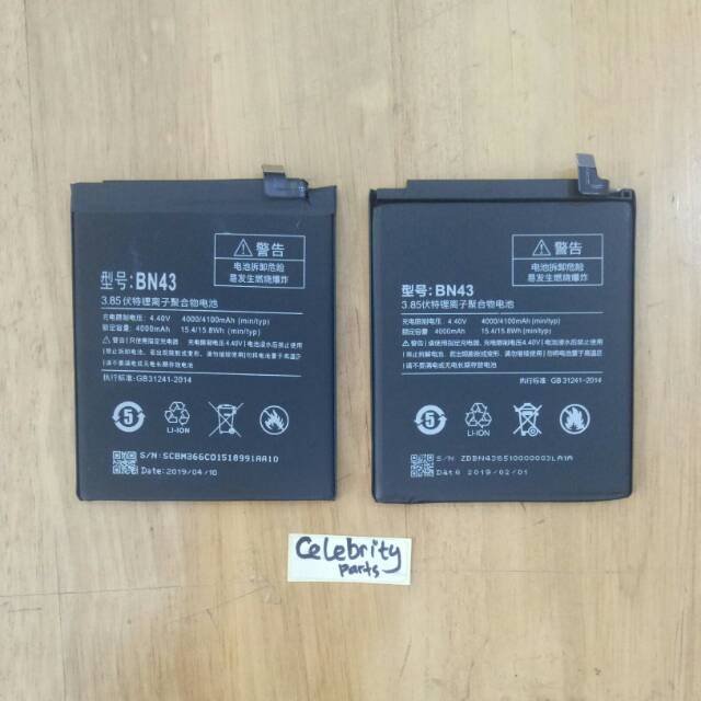 BATERAI BATRE XIAOMI REDMI NOTE 4X  / BN43 ORI