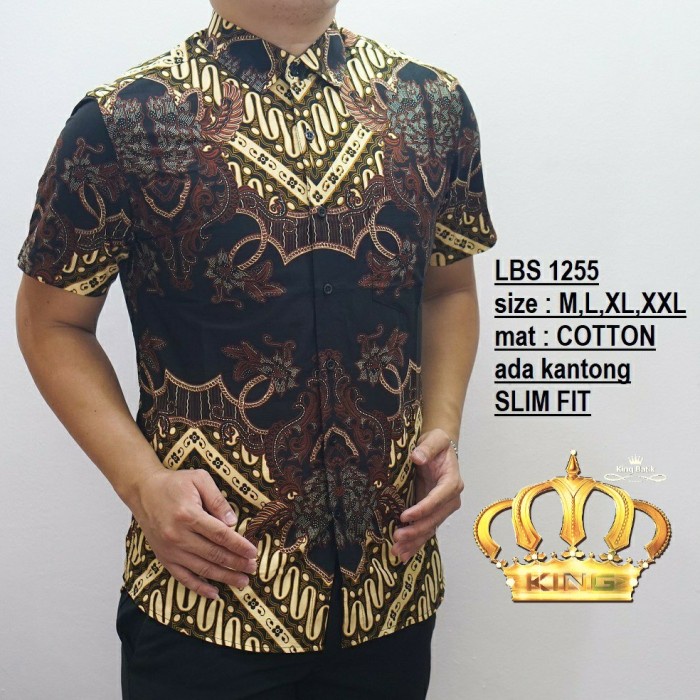 BAJU KEMEJA BAJU BATIK PRIA LENGAN PENDEK LBS 1255 HEM STYLISH DISKON SIMPEL LIMITED EDITION PROMO N