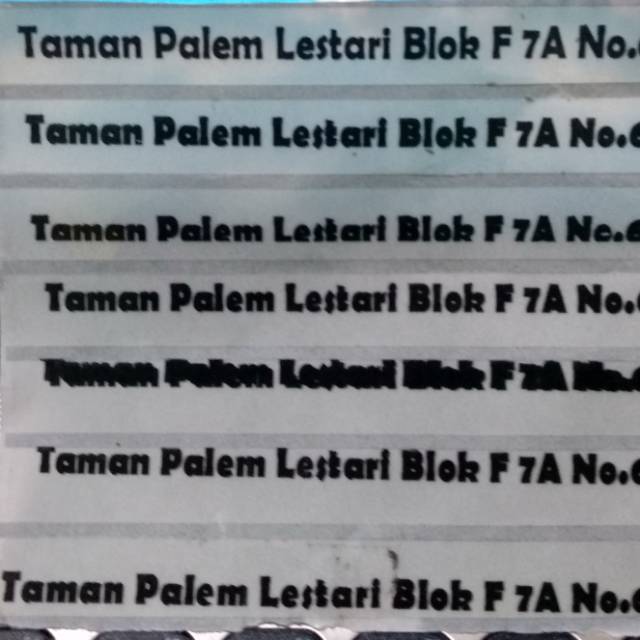 

Super Wide Transparant size XXL Label stiker nama waterproof