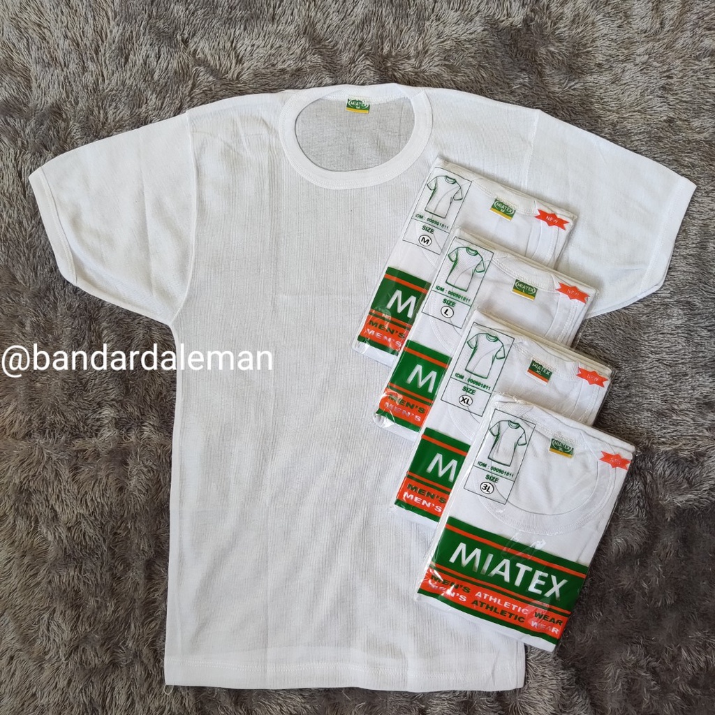 kaos oblong polos putih PREMIUM QUALITY MIATEX BRAND