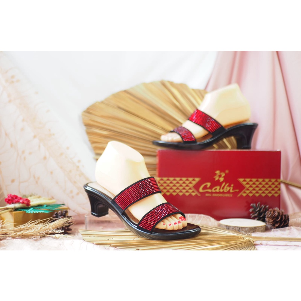 SANDAL HEELS IMPOR WANITA CALBI CRX 1451 TERBARU SANDAL PESTA WANITA KEKINIAN SANDAL CALBI ORIGINAL 