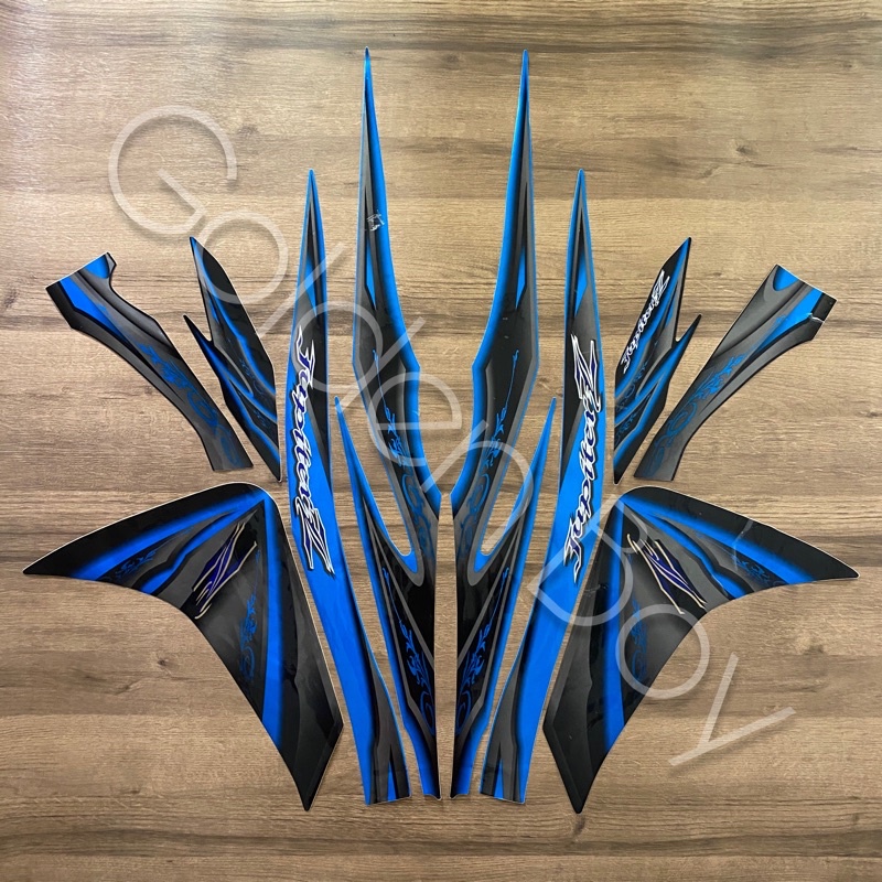 STIKER STRIPING JUPITER Z ROBOT 2010 Biru