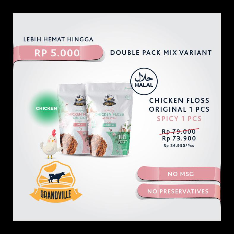 

UPDATE! PREMIUM GRANDVILLE ABON AYAM CRUNCHY DOUBLE PACK MIX VARIANT TERMURAH