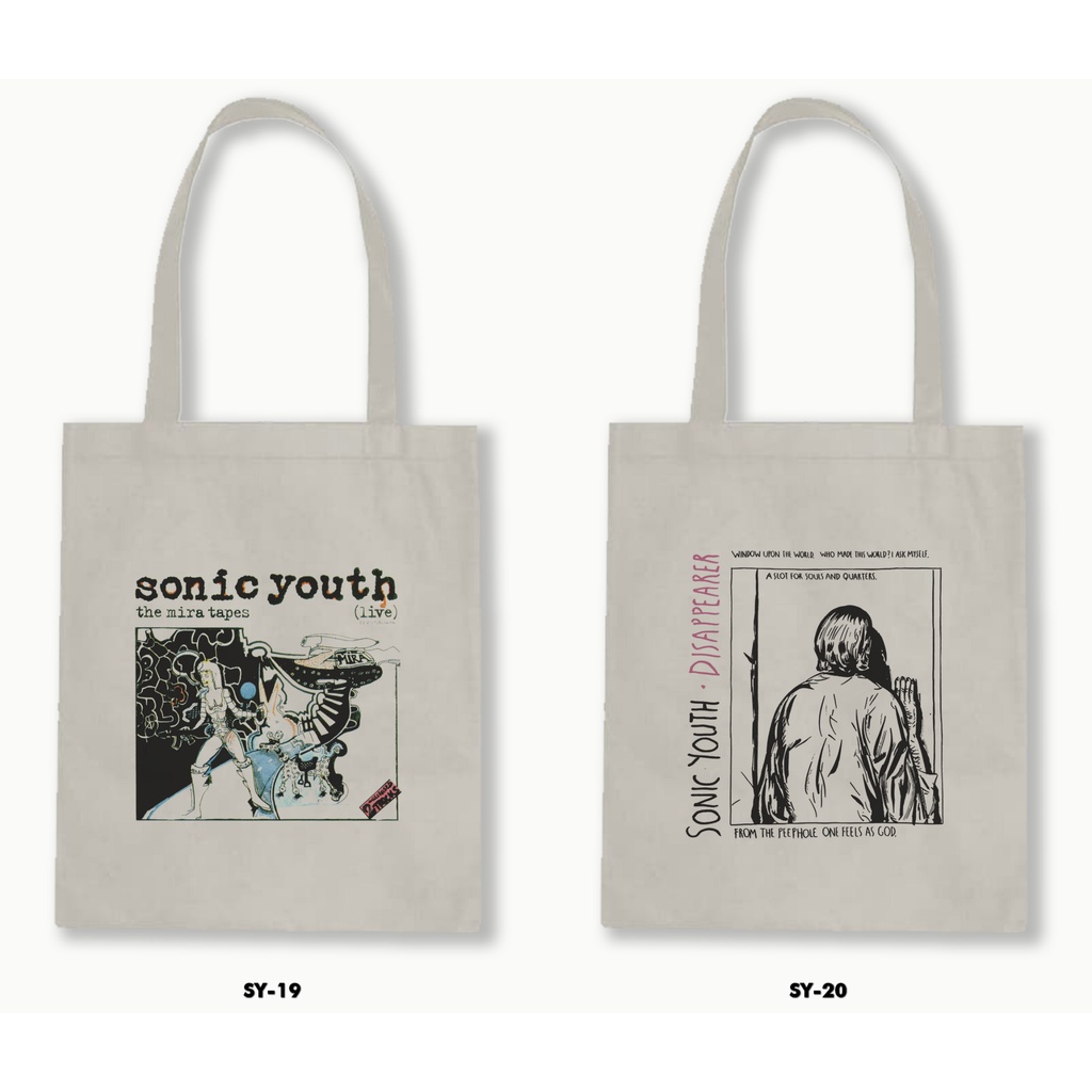 TOTE BAG BLACU - SONIC YOUTH 01