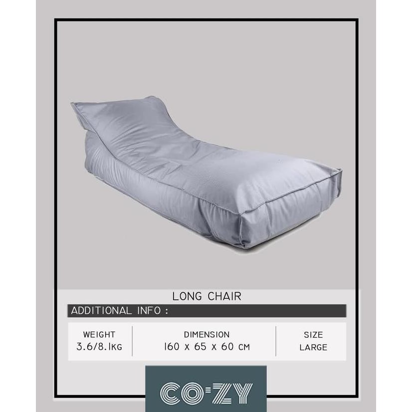 Populer] Bean Bag - Long - Large - Waterproof ( Just Cover ) - Putih