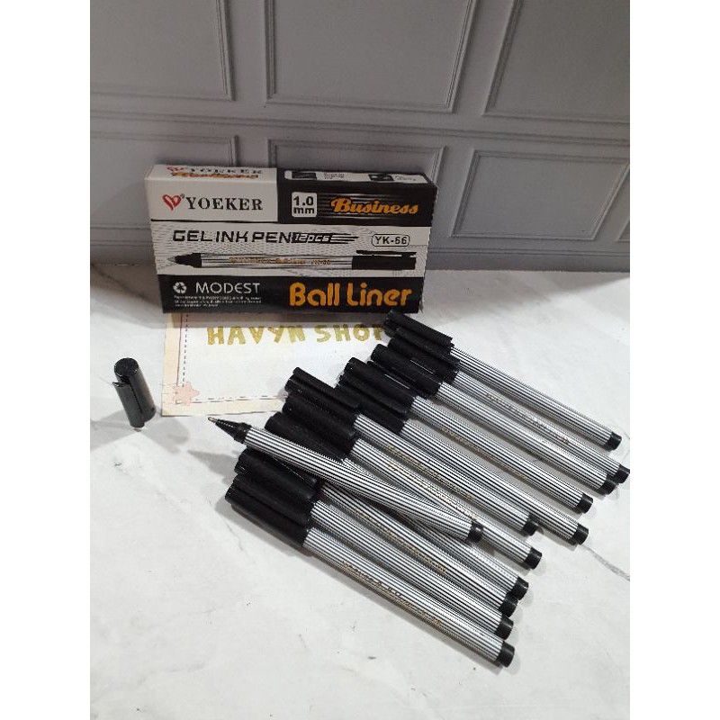 

(12pc) pen gel 1.0MM untuk tanda tangan BALL LINER
