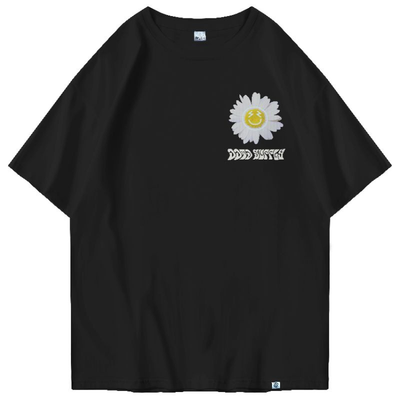 	 OOTDSUPPLY Oversized Tshirt Daisy Black | Kaos Oversize 24s Pria dan wanita OVZ001	