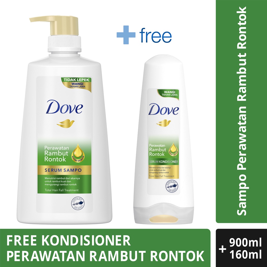 Jual Buy Dove Shampo Anti Rambut Rontok 900ml Free Dove Conditioner Perawatan Rambut Rontok 160 2676