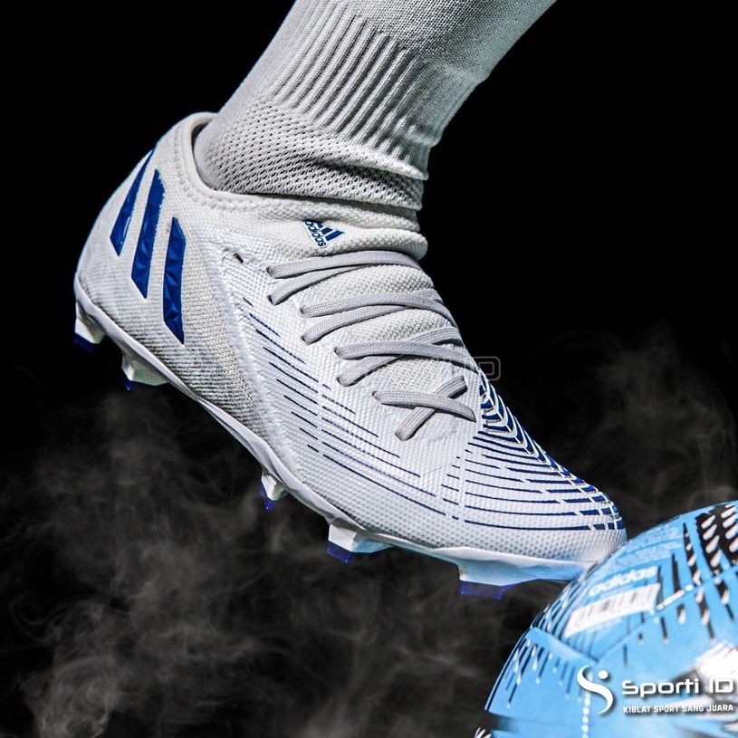 Sepatu Bola Adidas Predator Edge.3 L FG - White Blue GW2279 Original | Adidas Edge