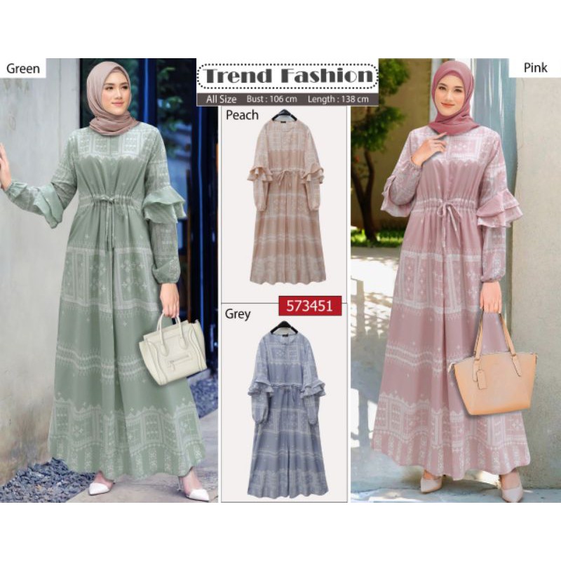 Gamis Fashion Muslim / Extu Original / Baju Muslim Import