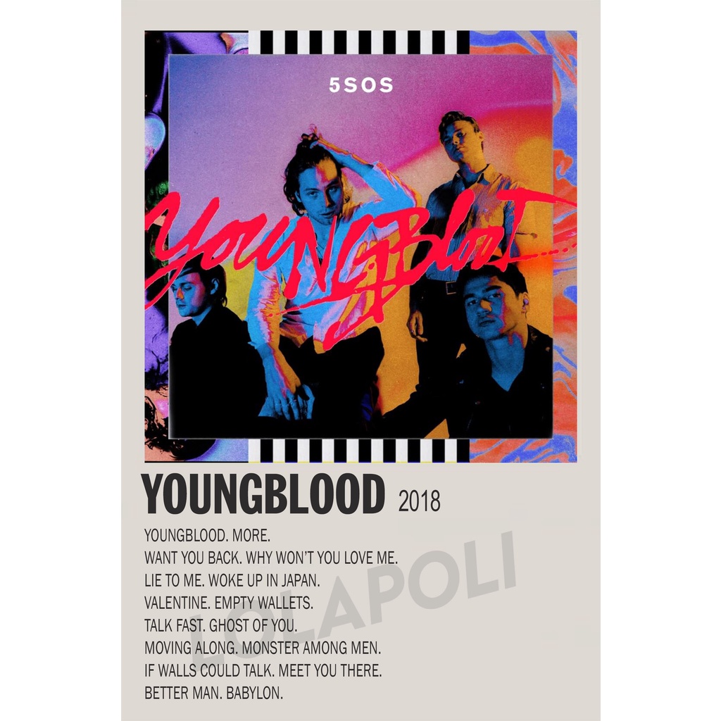 Poster Cover Album Youngblood - 5 Seconds of Summer