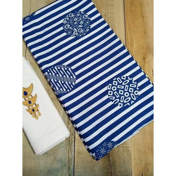 KODE PRODUK 955 KATUN PRIMA HALUS Kain Batik Indigo Shibori Biru Putih Sal TERLARIS