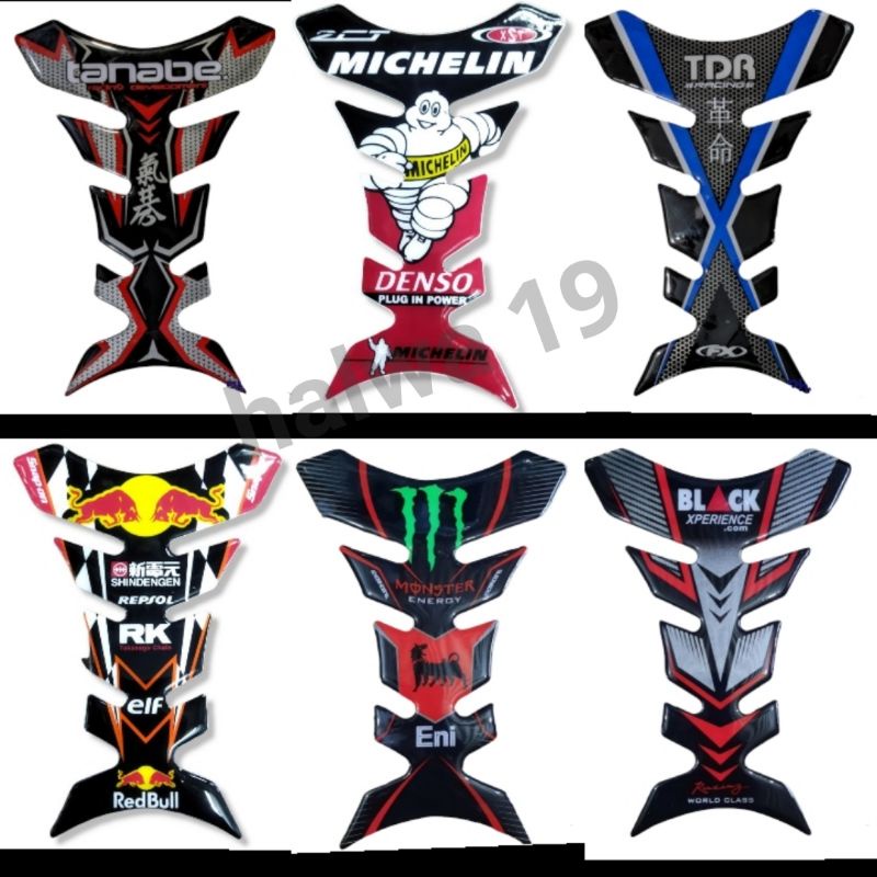 stiker timbul tankpad universal VIXION CB150 VERZA RX KING R 15 MEGAPRO DLL