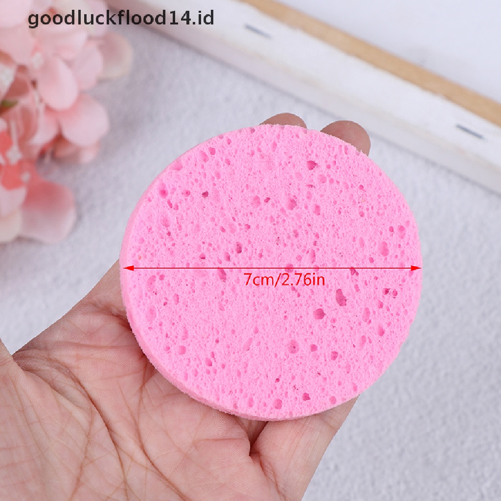 [OOID] 5X Soft Puff Natural Wood Fiber Face Wash Cleansing Sponge Beauty Makeup Pads ID