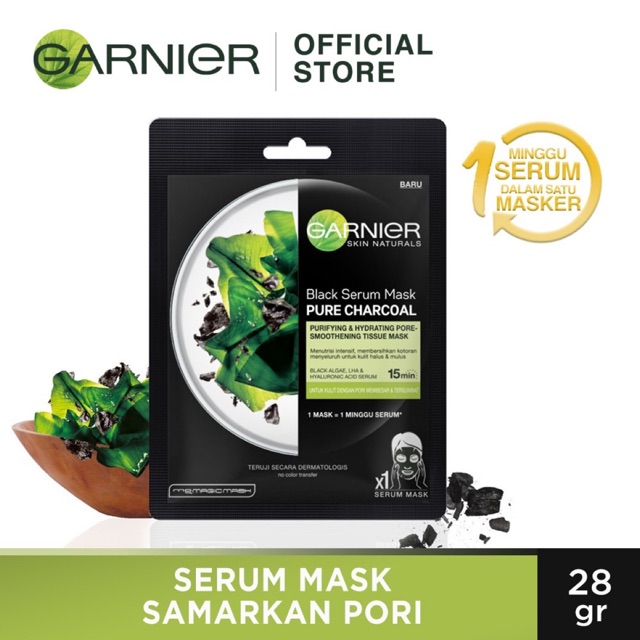 Garnier Pure Charcoal Rice Mask &amp; Algae