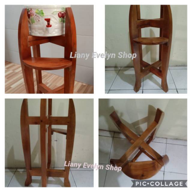 Meja Guci Atau Meja Dispenser Kayu Mahoni Harga Murah Shopee Indonesia