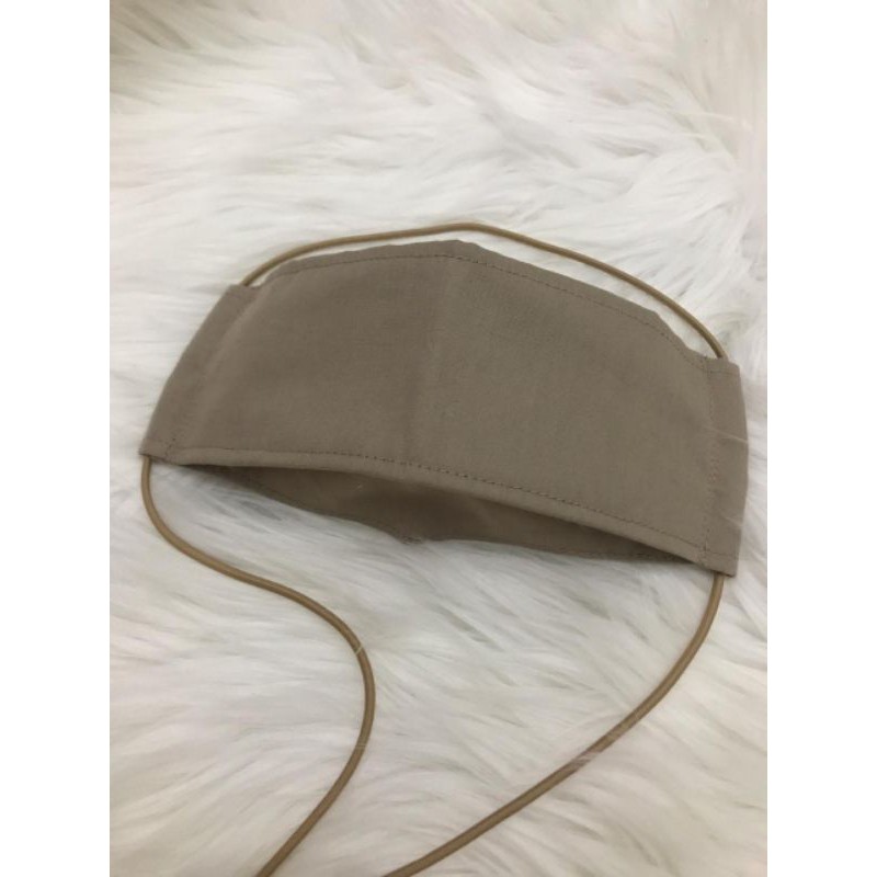 masker kain #Hika17 (Coklat Susu)