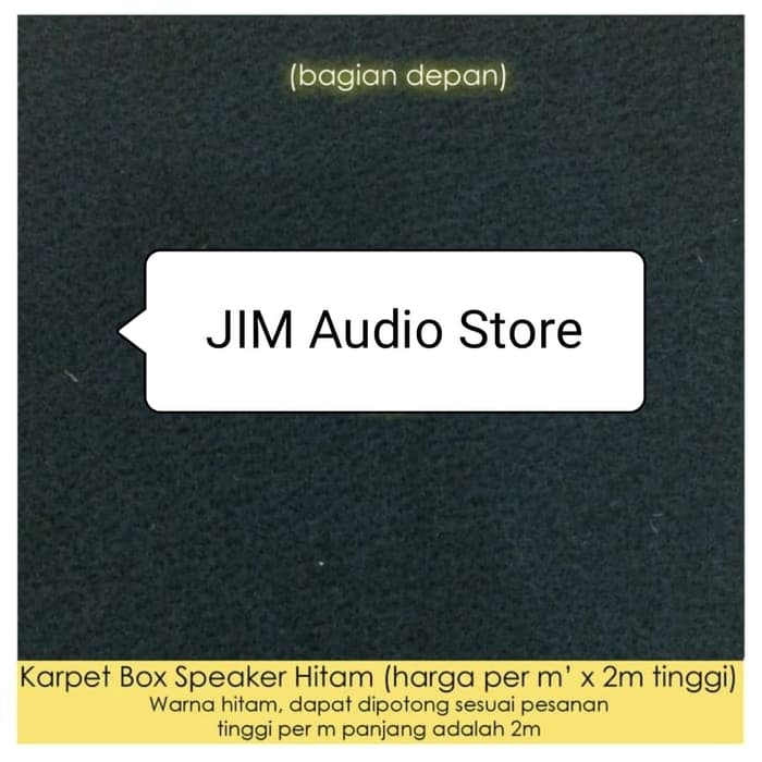 Karpet Box Speaker Hitam meteran / Kulit box speaker hitam meteran