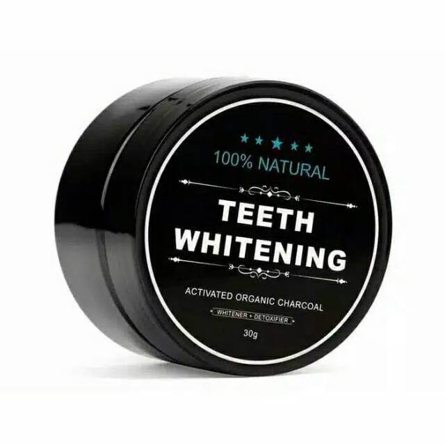 TEETH WHITENING ACTIVATED ORGANIC CHARCOAL (Bubuk arang pemutih gigi)