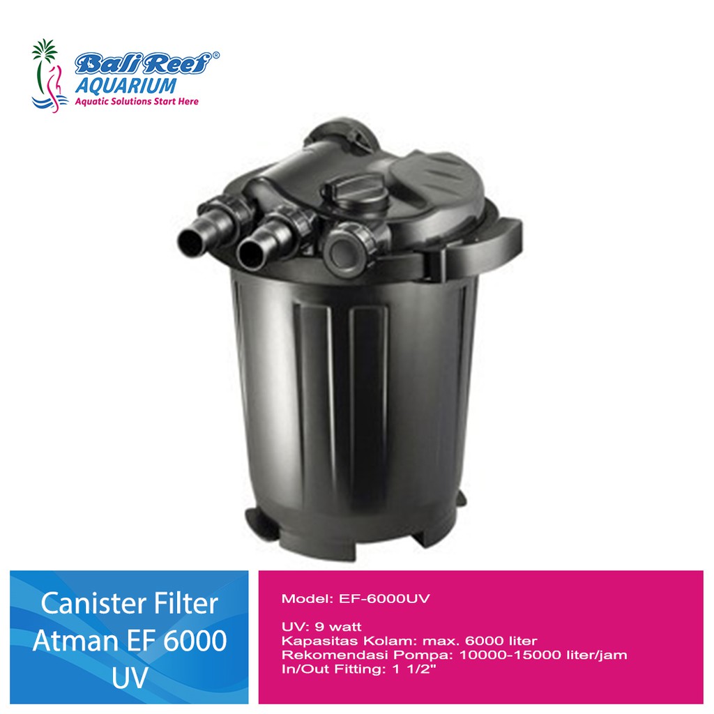 Jual Atman Canister Filter Ef 6000 Merk Atman Tipe Ef 6000 Dilengkapi
