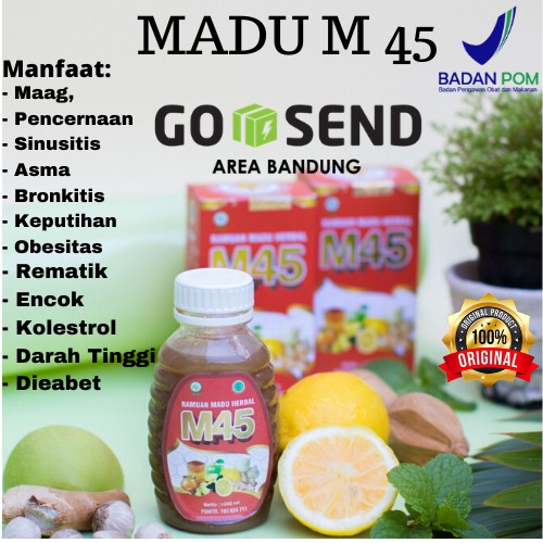 COD Madu 45 Madu45 Madu M45 Herbal Terapi Jantung Kolesterol Darah Tinggi Diabetes Terpercaya