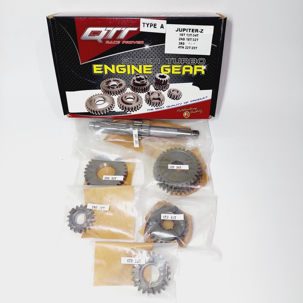 GEAR GIGI RASIO RATIO QTT RACING YAMAHA JUPITER Z TIPE A 1ST 13 34 ORIGINAL DRAG BIKE ROAD RACE