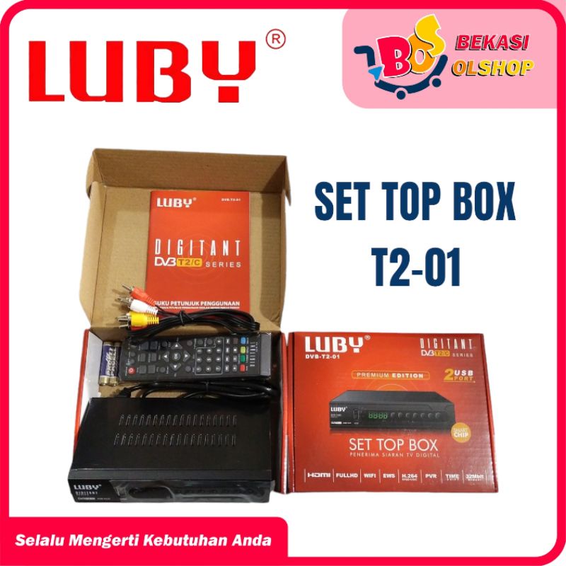 SET TOP BOX TV DIGITAL RECEIVER LUBY T2 01 STB LUBY