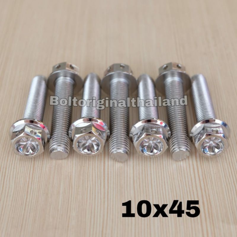 Baut probolt flower silver 10x45 drat 14 panjang 4.5cm heng thailand harga satuan