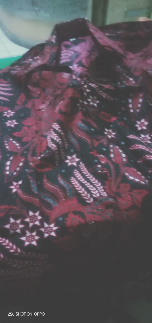 Baju Hem Batik Semi Sutera Lengan Pendek Furring Dalam Elegan Original Produk #batik #semisutera