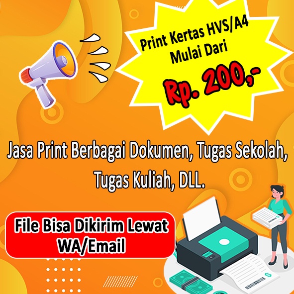 

JASA PRINT DOKUMEN, SKRIPSI, TUGAS, DLL. (KERTAS HVS/A4)
