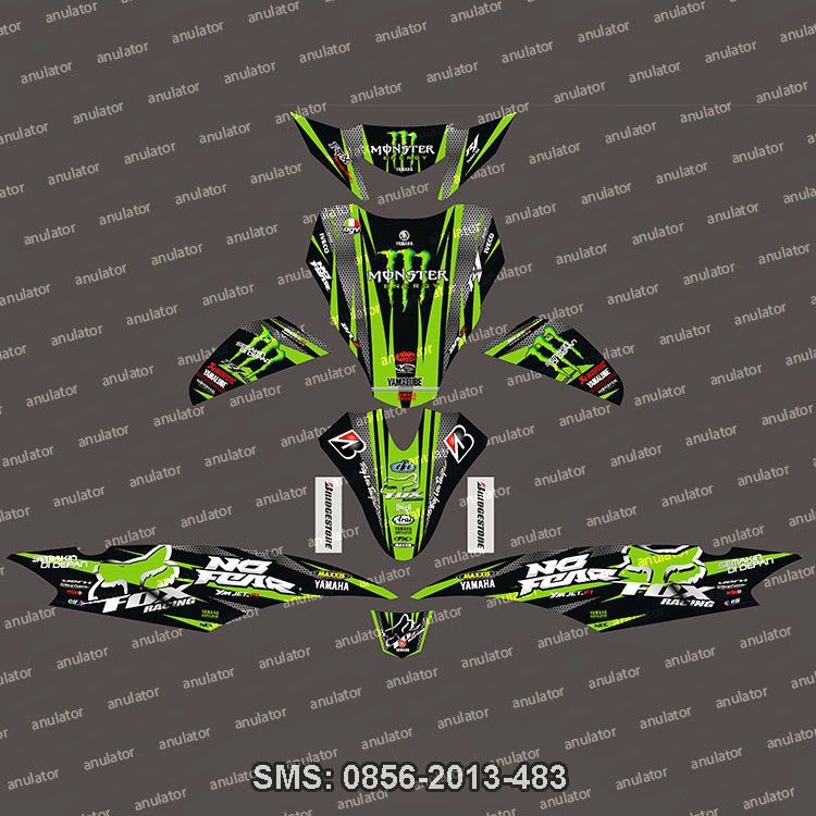 Stiker Striping Yamaha Mio J monster Hijau Spec A yuuuuk diorderrr