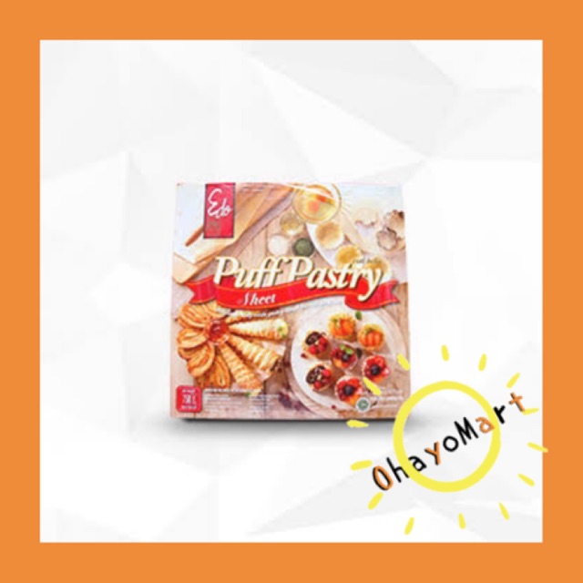 Edo Puff Pastry Sheet/ Roti Beku Unbaked/ Adonan Roti 750grm