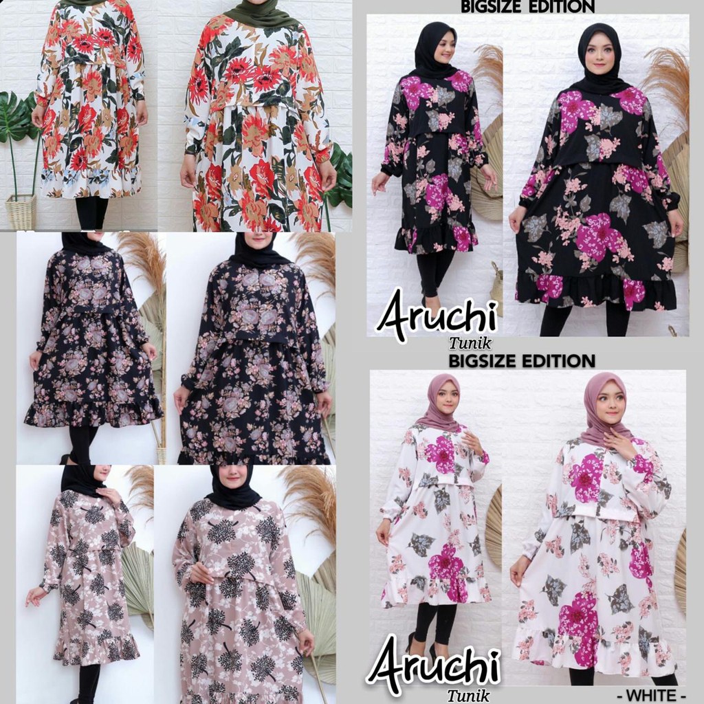 fashion muslim wanita / tunik XL / tunik monalisa murah / tunik besar / tunik jumbo