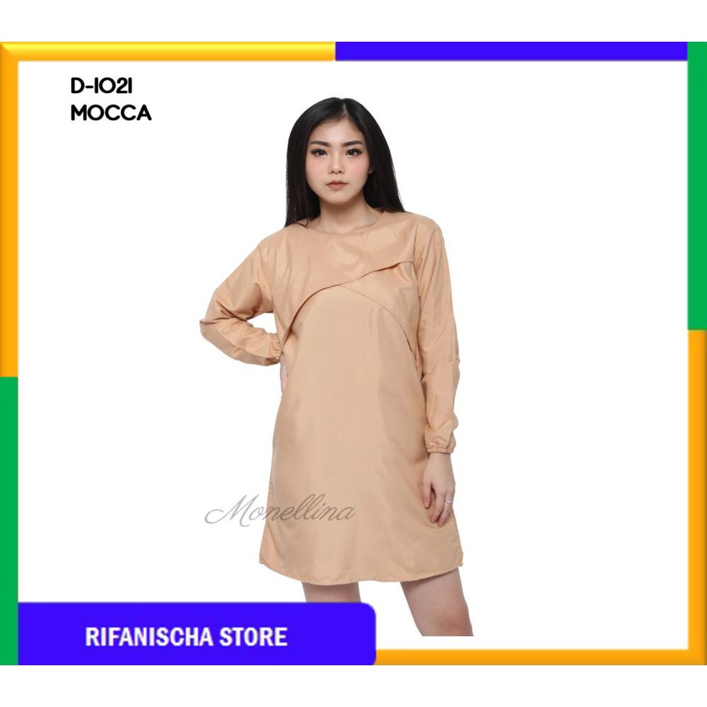 Rf Baju Mini Dress Lengan Panjang Murah Wanita Muslim Kekinian D 1021 (MF)