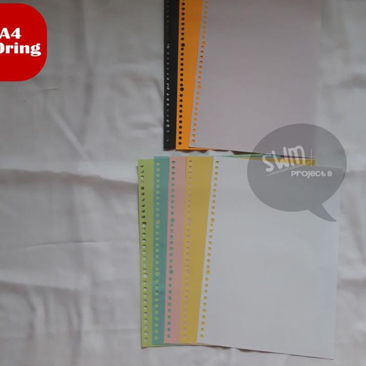 

[KODE YZGMW] A4 30ring - isi binder refill loose leaf kertas file filler color warna polos bergaris kotak titik