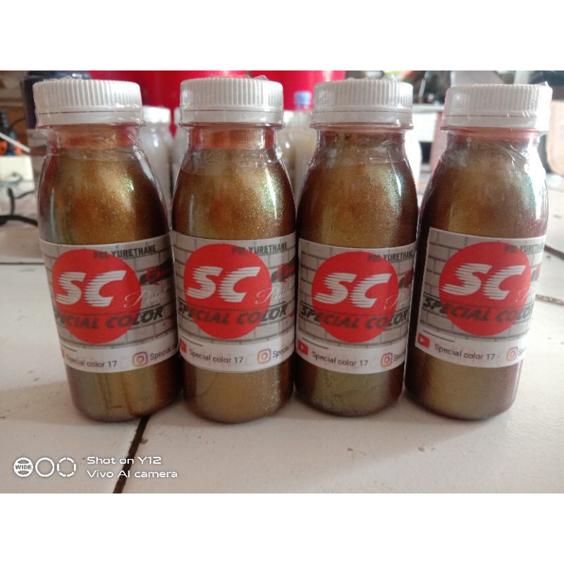 blue gold green 100ml cat bunglon 3 warna