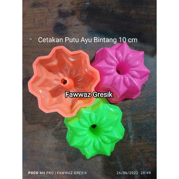 Cetakan Putu Ayu Bintang 10cm (12pcs) - Cetakkan Putu Ayu Bintang 10 cm (1 Lusin)