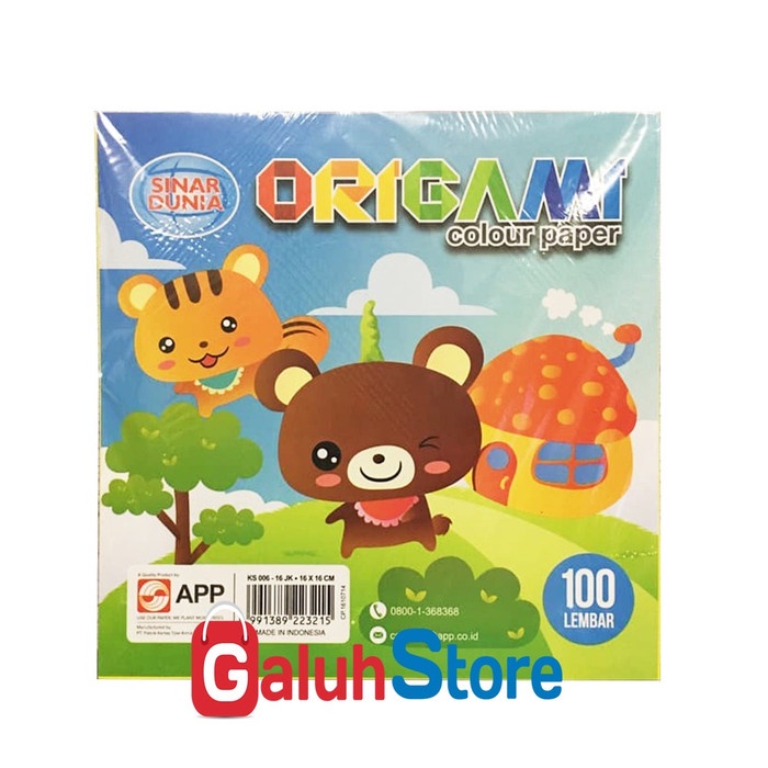 

Senikertas- Sidu Kertas Origami / Kertas Lipat 16 X 16 Isi 100 Lembar -Kertas-Seni.